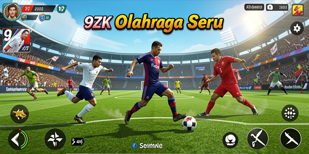 Tampilan gameplay seru di 9ZK dengan berbagai cabang olahraga.