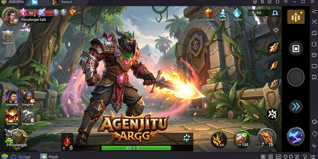 Screenshot gameplay AGENJITU yang menunjukkan aksi seru dan serangan karakter.
