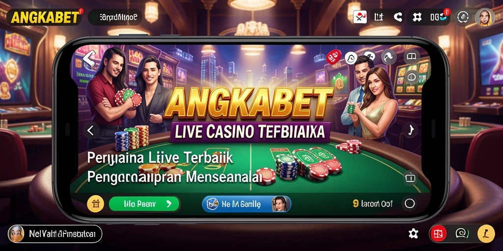 Tampilan utama gameplay Live Casino di ANGKABET yang menarik dan interaktif.