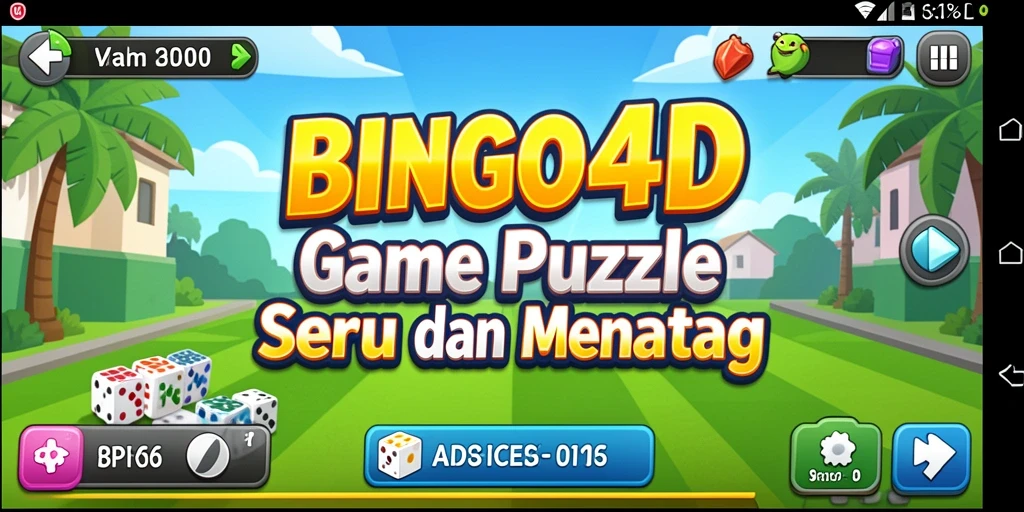 Tampilan gameplay seru BINGO4D dengan teka-teki menyenangkan.