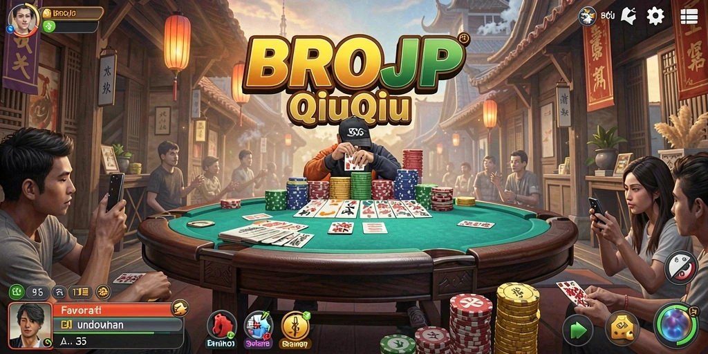 Tampilan gameplay QiuQiu yang seru di BROJP.