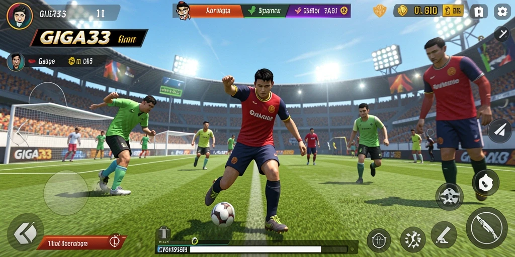 Screenshot GIGA33 menunjukkan aksi seru dalam olahraga kompetitif.