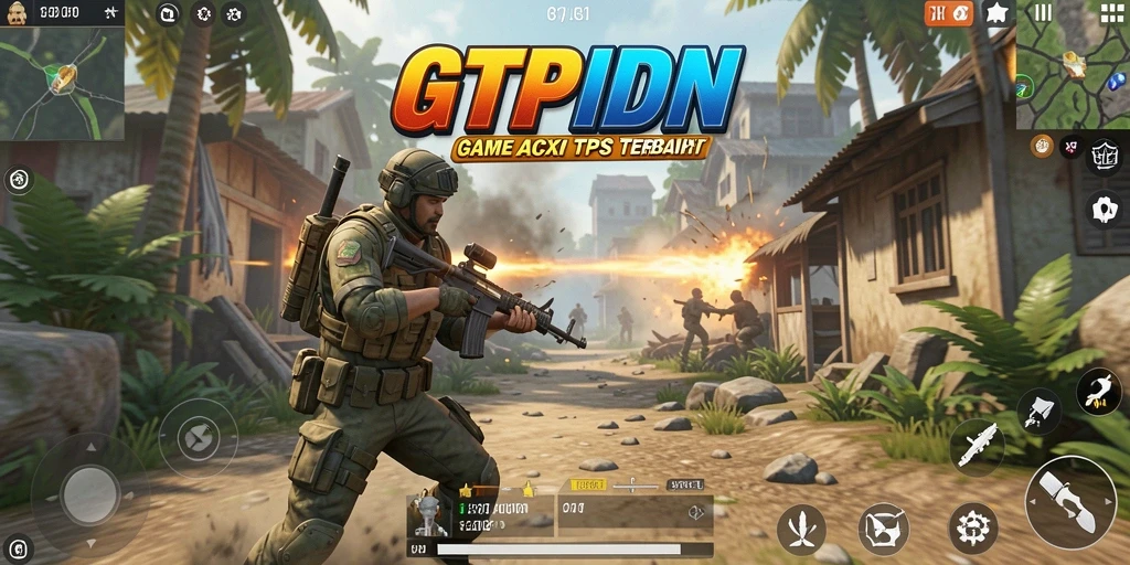 Gameplay GTPIDN menampilkan aksi seru dalam pertempuran TPS.