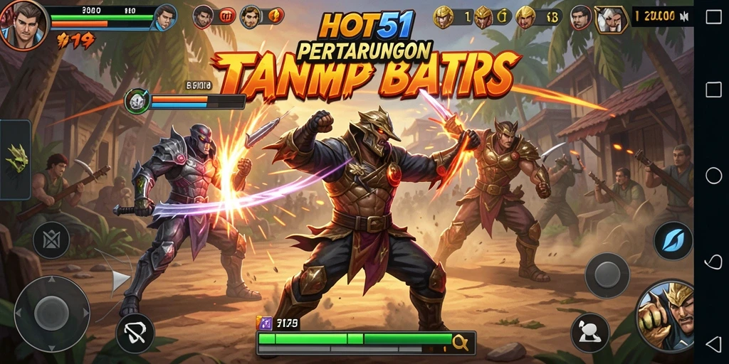 Tampilan gameplay HOT51 yang mendebarkan dan penuh aksi.