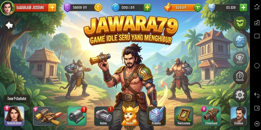 Tangkapan layar menampilkan gameplay JAWARA79 yang menarik dan interaktif.