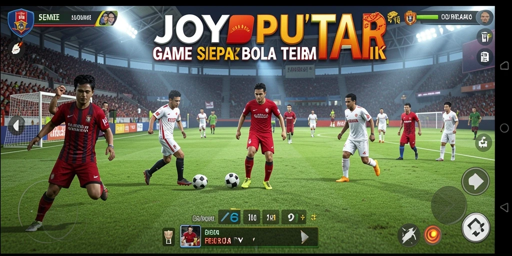 Tangkapan layar utama gameplay <strong>JOYPUTAR</strong> yang menunjukan aksi seru di lapangan.