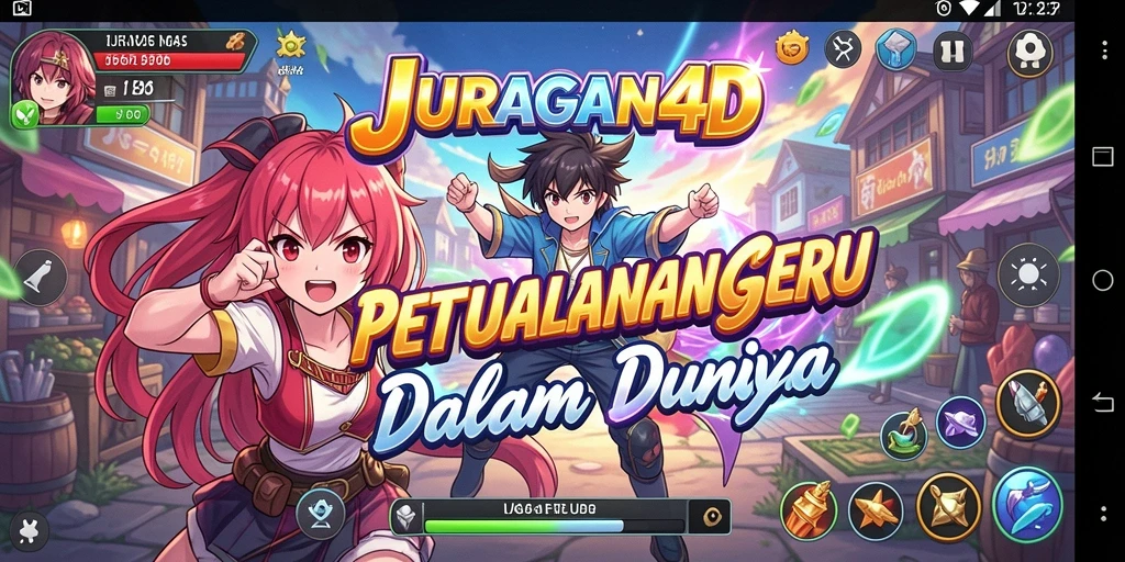 Tampilan gameplay <strong>JURAGAN4D</strong> yang penuh warna dan dinamis.