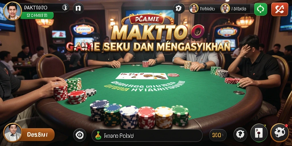 Tampilan gameplay Poker yang seru dan menegangkan di MAKTOTO.
