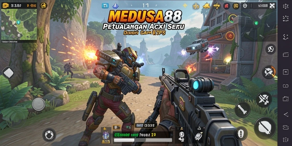 Tampilan gameplay seru dari MEDUSA88 yang penuh aksi.