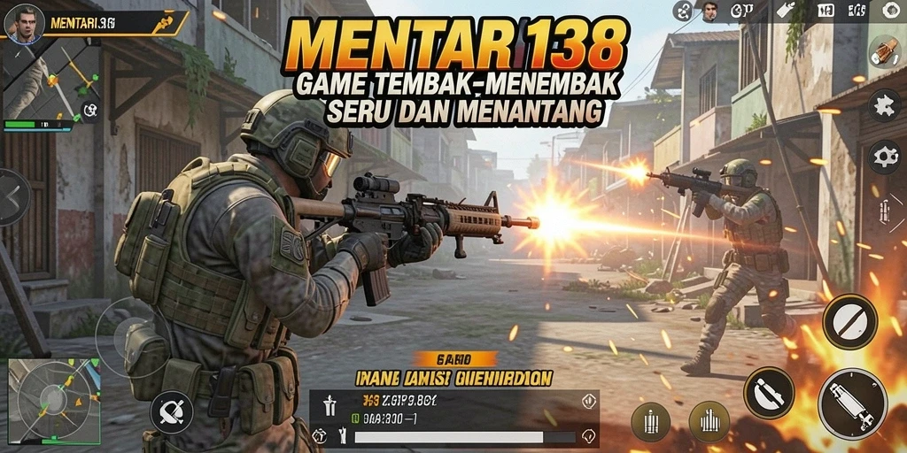 Menampilkan suasana pertempuran yang intens dalam MENTARI138.