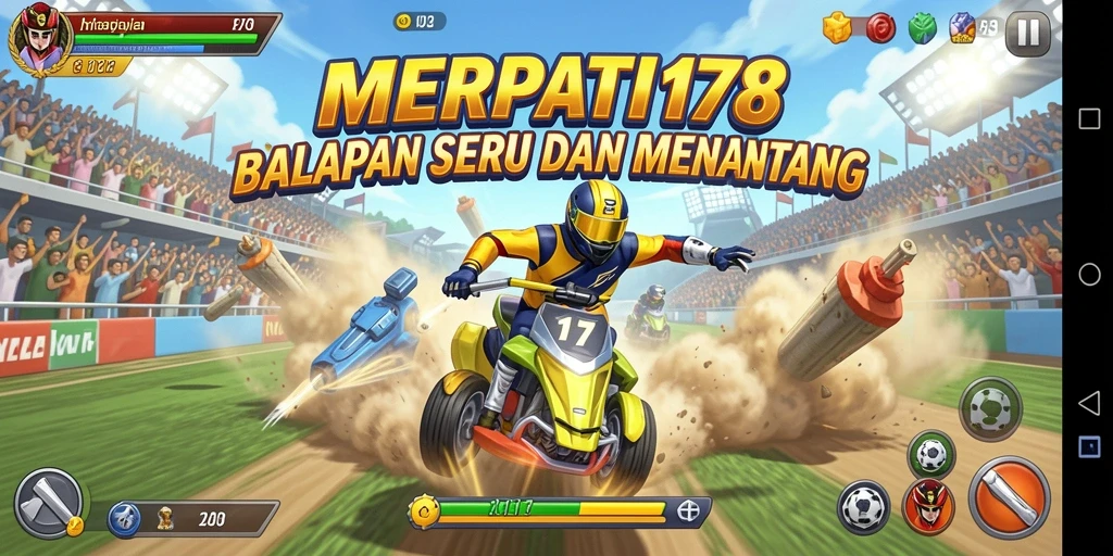 Tampilan seru dari gameplay balapan di MERPATI178.