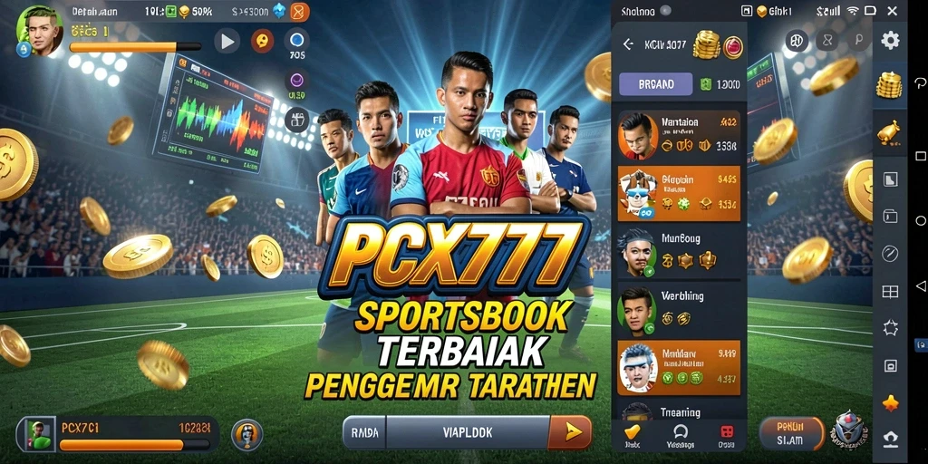 Screenshot PCX777 menampilkan gameplay taruhan sepak bola yang mendebarkan.
