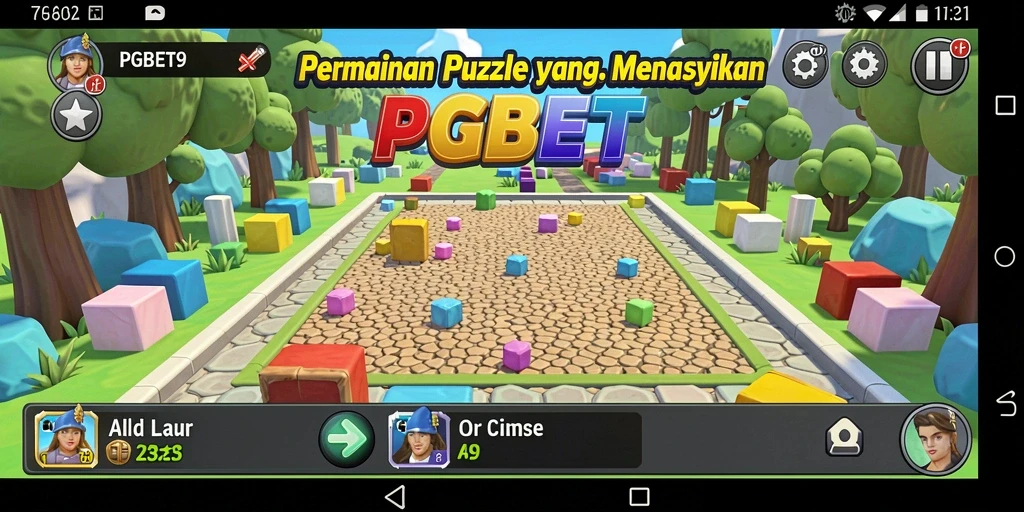 Screenshot utama PGBET menampilkan gameplay Puzzle yang menantang.