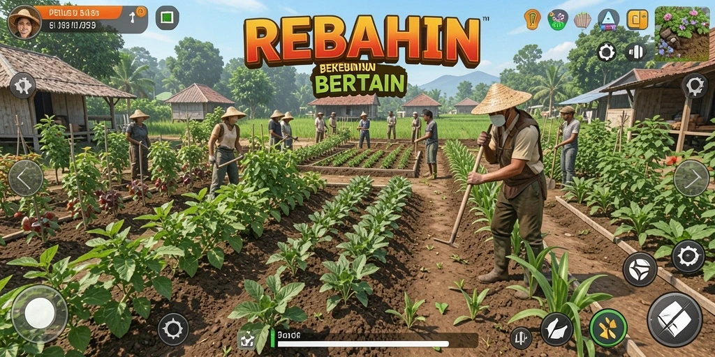 Tangkap momen seru bertani di REBAHIN dengan optimalisasi kebun.