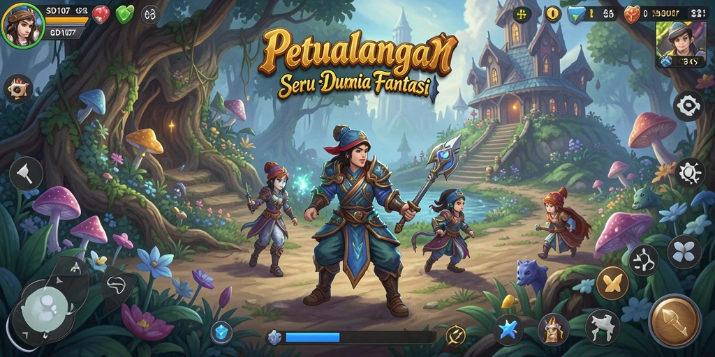Gameplay SD107 yang menampilkan petualangan seru dengan grafis menawan.
