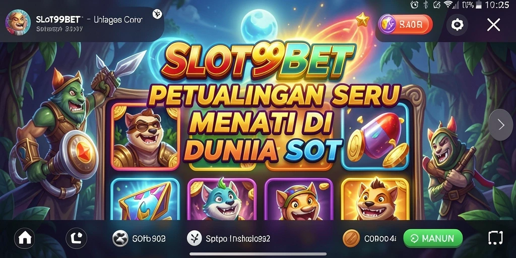 Screenshot gameplay SLOT99BET menampilkan aksi petualangan yang mendebarkan.