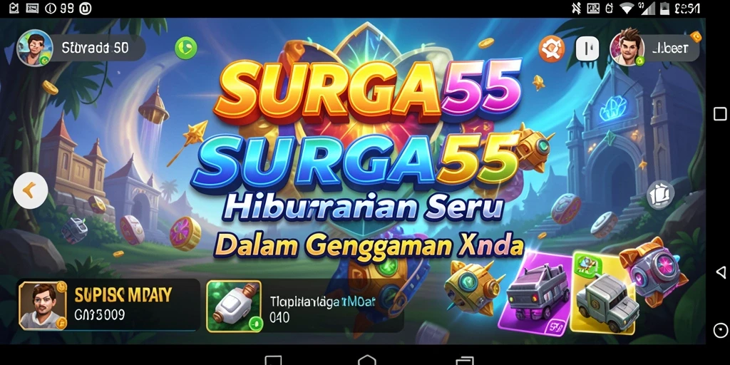 Screenshot menunjukkan momen seru dalam gameplay SURGA55.