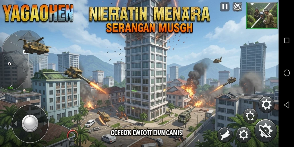 Screenshot dari permainan YAGAOHEN menampilkan gameplay menara pertahanan yang mendebarkan.